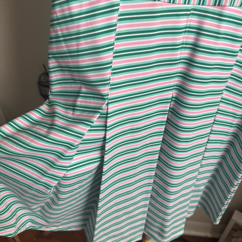 NWT ADDISON BAY RACQUET DRESS IN WATERMELON STRIPE Sz S - Picture 7 of 9